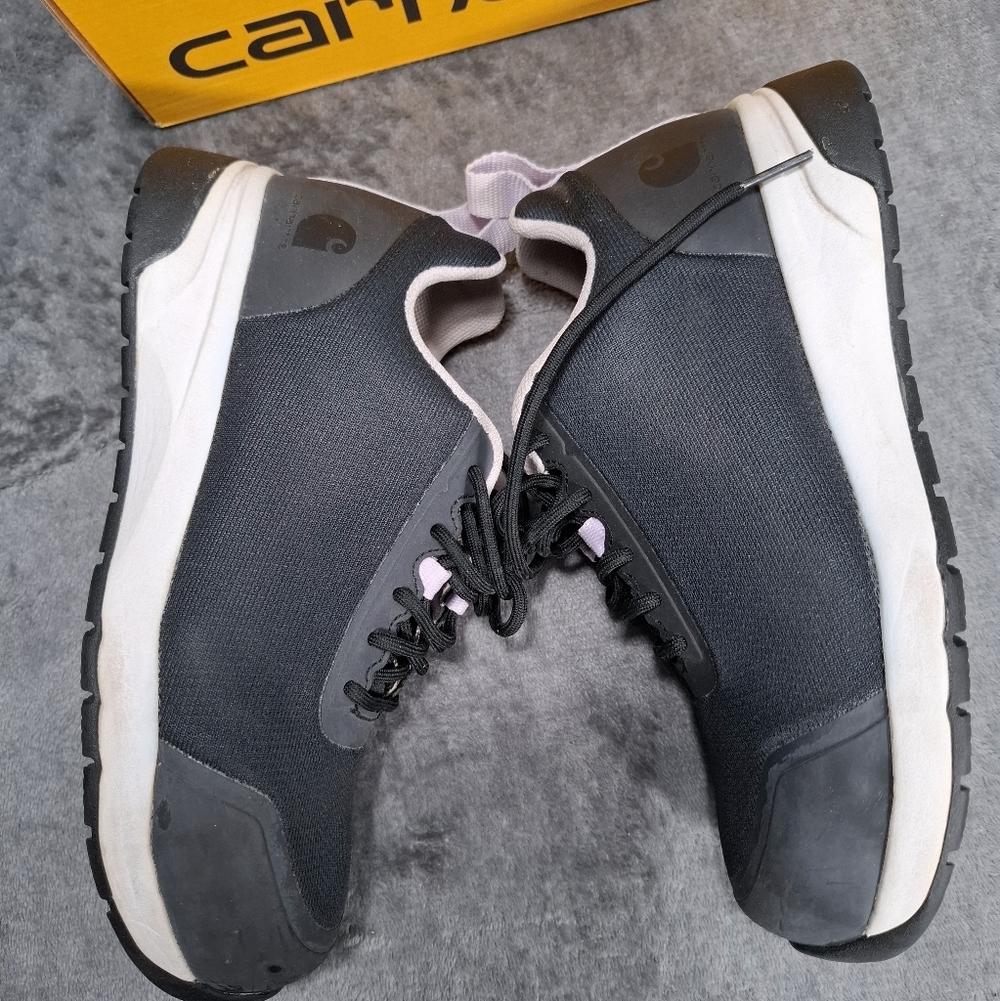 Carhartt Women's Work Shoes Sneakers in Black and Light Pink Safety Toe Size 6 - Picture 4 of 12
